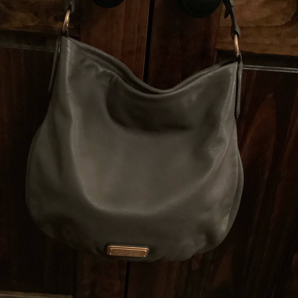 Marc By Marc Jacobs Charcoal Leather Hobo Bag